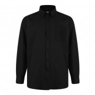 Kam Long Sleeve Oxford Shirt - Black