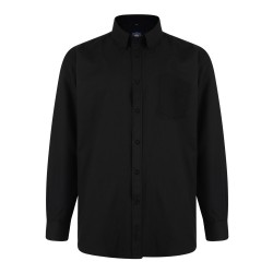 Kam Long Sleeve Oxford Shirt - Black