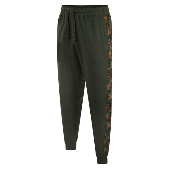 Kam Panelled Camo Jogging Bottoms - Khaki