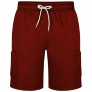 Kam Plain Cargo Swim Shorts - Burgundy