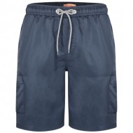 Kam Plain Cargo Swim Shorts - Navy