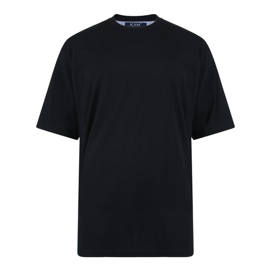 Kam Plain Crew Neck T-Shirt - Black