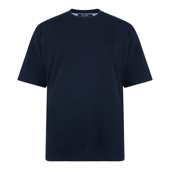 Kam Plain Crew Neck T-Shirt - Navy