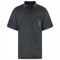 Kam Plain Polo Shirt - Charcoal