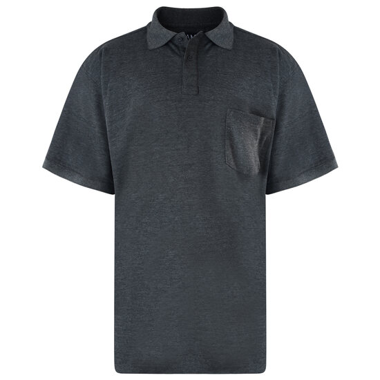 Kam Plain Polo Shirt - Charcoal