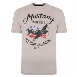 Kam Mustang Flying Club T-Shirt - Ash