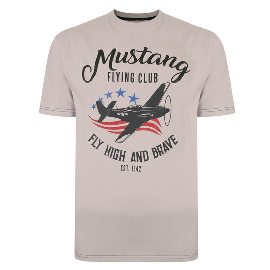 Kam Mustang Flying Club T-Shirt - Ash