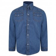 Kam Extra Tall Western Denim Shirt