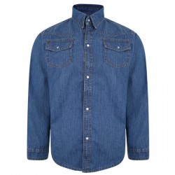 Kam Extra Tall Western Denim Shirt