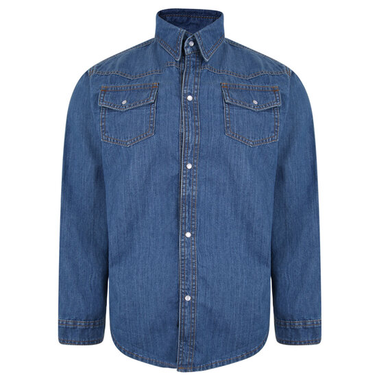 Kam Extra Tall Western Denim Shirt