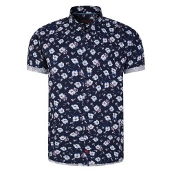 Lizard King Floral Print Shirt - Navy