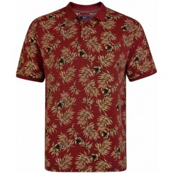 KAM ALL OVER PATTERN POLO SHIRT - SIZE 6XL 7XL