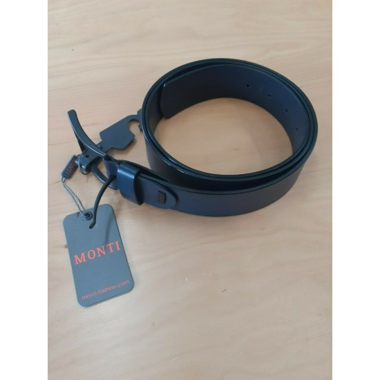 Monti Quality 100% Leather Belt - Navy