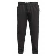 Duke Rockford Albert Jogging Bottoms with Open Hem - Black