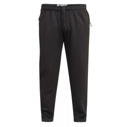 Duke Rockford Albert Jogging Bottoms with Open Hem - Black