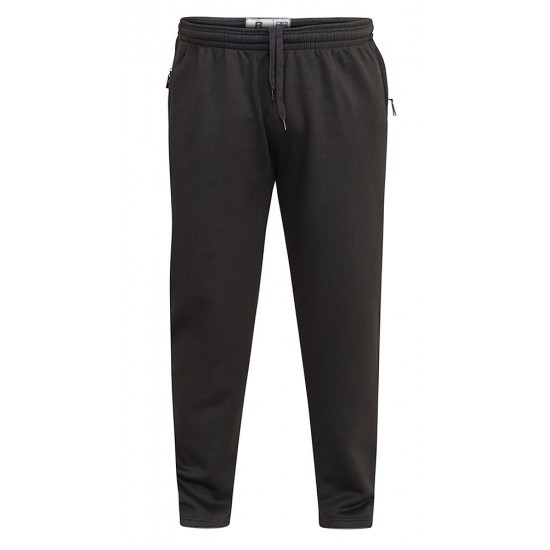 Duke Rockford Albert Jogging Bottoms with Open Hem - Black