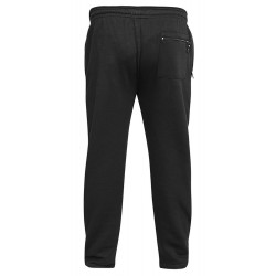 Duke Rockford Albert Jogging Bottoms with Open Hem - Black