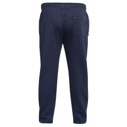 Duke Rockford Albert Jogging Bottoms with Open Hem - Navy