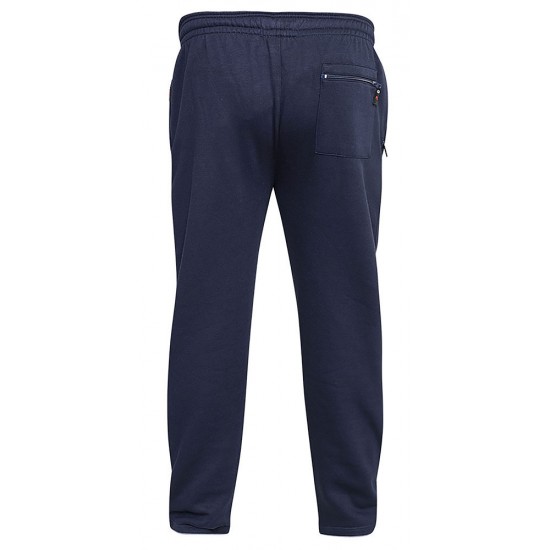 Duke Rockford Albert Jogging Bottoms with Open Hem - Navy