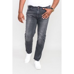 D555 Benson Extra Tall Tapered Fit Stretch Jeans - Grey Stonewash