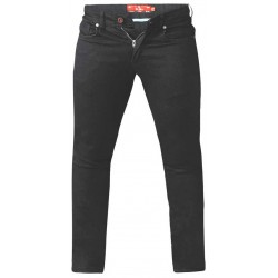 D555 Claude Extra Tall Tapered Fit Stretch Jeans - Black