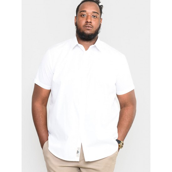 D555 Delmar Easy Iron Classic Short Sleeve Shirt - White