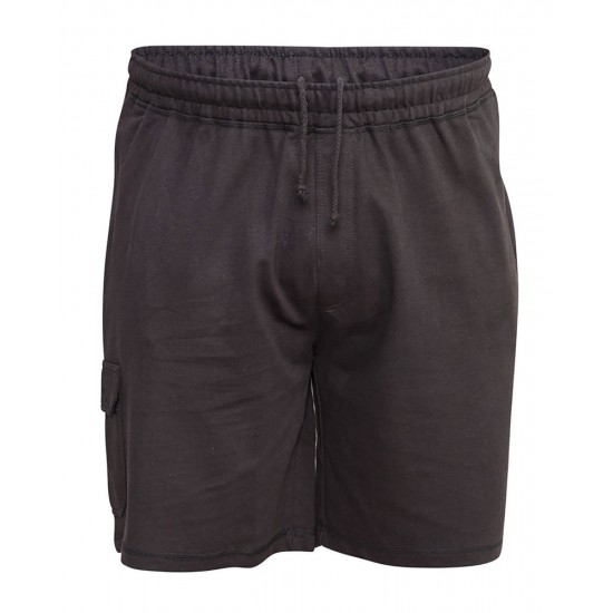 D555 John Lightweight Cotton Cargo Shorts - Black