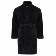 Kam Velour Dressing Gown - Black