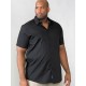 D555 Aeron Easy Iron Classic Short Sleeve Shirt - Black