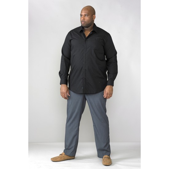 D555 CORBIN L/S EASY IRON CLASSIC REGULAR SHIRT BLACK D555 CORBIN L/S EASY IRON CLASSIC REGULAR SHIRT BLACK