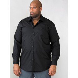 D555 Corbin Easy Iron Classic Long Sleeve Shirt - Black