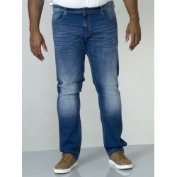 D555 Ambrose Extra Tall Tapered Fit Stretch Jeans - Stonewash