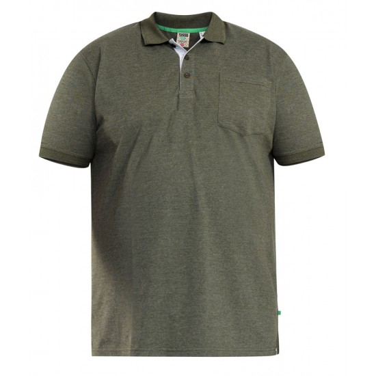 D555 GRANT FULLY COMBINED PIQUE POLO SHIRT KHAKI D555 GRANT FULLY COMBINED PIQUE POLO SHIRT KHAKI