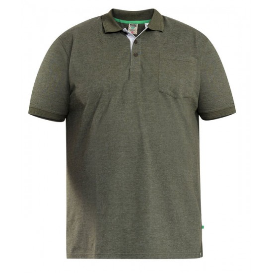 D555 Grant Pique Polo Shirt - Khaki