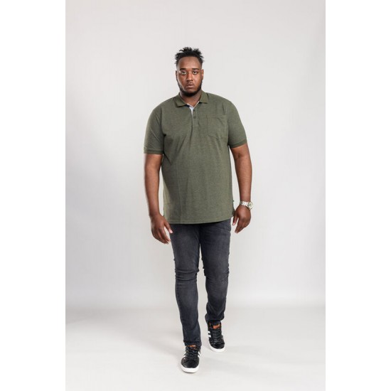 D555 Grant Pique Polo Shirt - Khaki