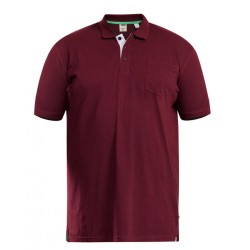 D555 Grant Pique Polo Shirt - Maroon