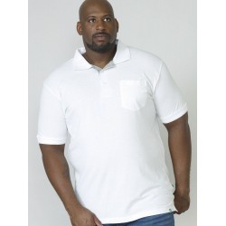 D555 GRANT FULLY COMBINED PIQUE POLO SHIRT WHITE