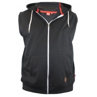 D555 Blake Sleeveless Hoodie - Black