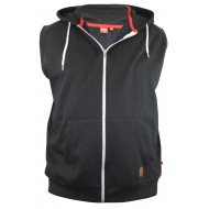 D555 Blake Sleeveless Hoodie - Black