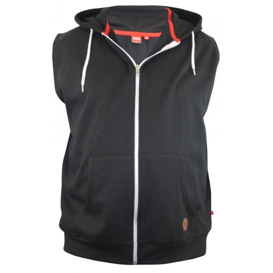 D555 Blake Sleeveless Hoodie - Black