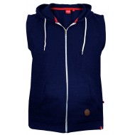 D555 Blake Sleeveless Hoodie - Navy