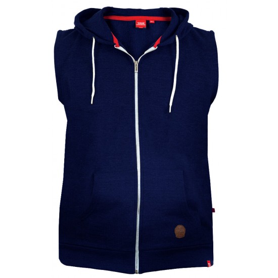 D555 Blake Sleeveless Hoodie - Navy