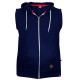 D555 Blake Sleeveless Hoodie - Navy