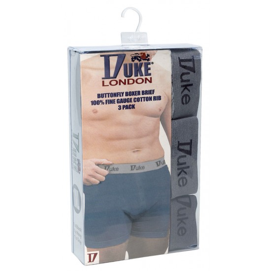 DUKE DRIVER PACK OF 3 COTTON BOXER SHORTS DUKE DRIVER PACK OF 3 COTTON BOXER SHORTS