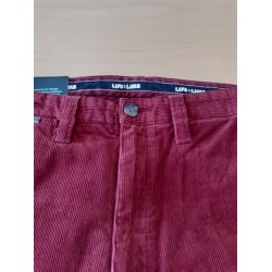 Life & Limb Extra Tall Needle Cord Trousers - Claret