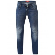 D555 Ambrose Extra Tall Tapered Fit Stretch Jeans - Stonewash