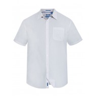 D555 Delmar Easy Iron Classic Short Sleeve Shirt - White
