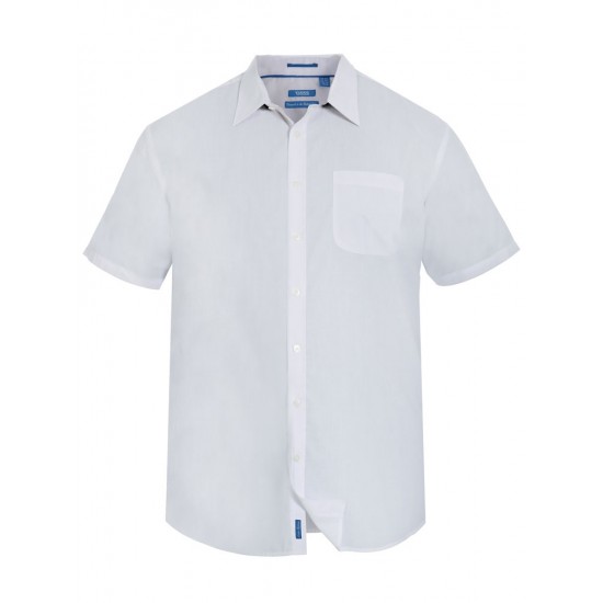 D555 Delmar Easy Iron Classic Short Sleeve Shirt - White