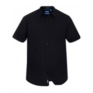 D555 Aeron Easy Iron Classic Short Sleeve Shirt - Black