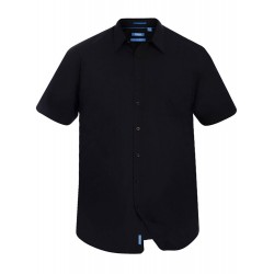 D555 Aeron Easy Iron Classic Short Sleeve Shirt - Black